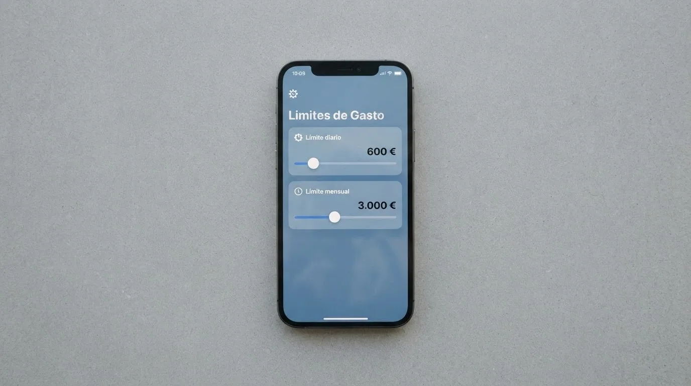 Panel de configuración de límites de depósito en la cuenta de un casino online