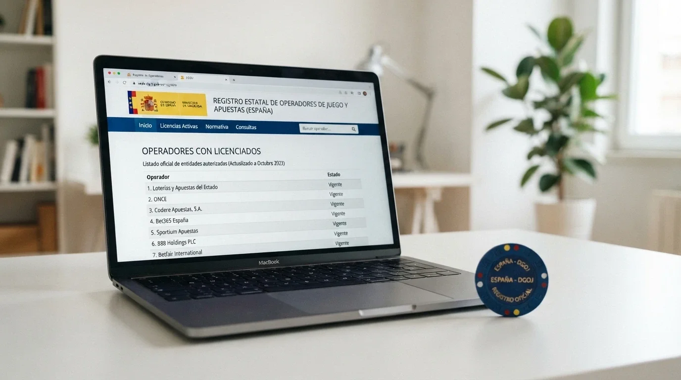 Pantalla del registro de operadores autorizados de ordenacionjuego.es con el listado de casinos con licencia DGOJ