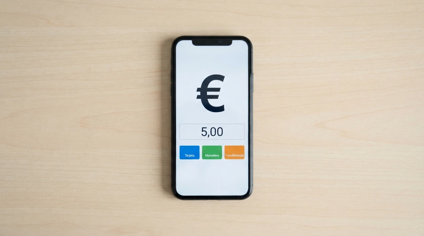 Teléfono móvil mostrando la pantalla de depósito de un casino con varias opciones de método de pago