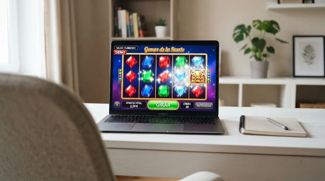 Tragaperras de Big Time Gaming funcionando en modo demo con saldo ficticio en un casino con licencia DGOJ