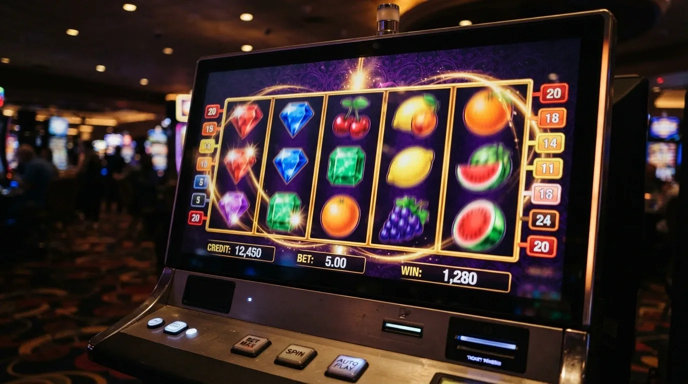 Interfaz de tragaperras online en un casino español compatible con Apple Pay