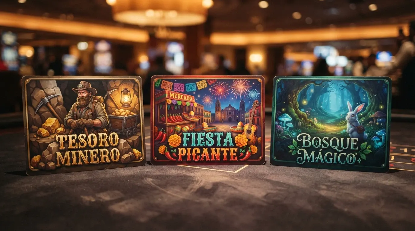 Tarjetas de presentación de Bonanza Megaways, Extra Chilli Megaways y White Rabbit Megaways, las tres tragaperras más emblemáticas de BTG
